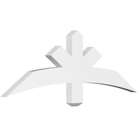 Ekena Millwork Alberta Architectural Grade PVC Gable Bracket, 48"W x 16"H x 2"D x 4"F, 8/12 Pitch GBP048X16X0204ALB00